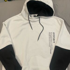 White and Black Men's Hoodie